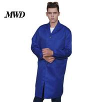 Wrinkle-resistant Coat Work Lapel Long Sleeve Single Breasted Easy Care Wrinkle Durable Workwear Resistant Jacket with Large Patch Pockets Functional gray