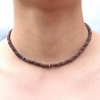 Naujas Unikalus Natūralaus Kokoso Lukšto Karoliai Vyrams Rankų Darbo Trumpas Chokeris Apykaklė Homme 18 Colių Dovana Jam Accesorios Hombre brown