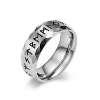 Vintage Odin Norse Viking Amulet Rune Rings For Men Women 316L Stainless Steel Words Ring Wedding Jewelry Valentine's Days Gifts 13