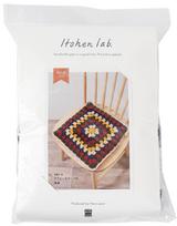 Raw Wool Knitting Kit Kit Granny Motif Square Cushion QR code for video - Beginner's BC-6 [Includes tutorial]