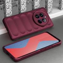 KEYSION Shockproof Case for Realme 12 Pro+ 5G Anti-skid Soft Silicone Phone Back Cover for OPPO Realme 12 Pro Plus 5G 11 Pro+ for Realme 11 vyno raudonos spalvos