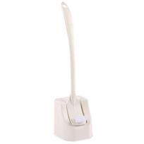Dvipusis tualeto šepetėlių rinkinys vonios kambariui ilga rankena valymui šveitimas tualeto sunkiai pasiekiamų vietų dezinfekavimas minkštas šepetys su pagrindu Toilet brush + base opp bag set smėlis