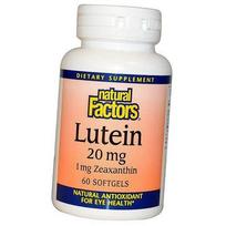 Lutein and Zeaxanthin, Lutein 20, Natural Factors (72406001) 30softgels
