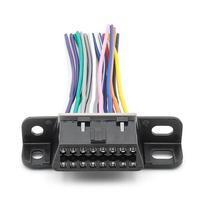 Universal OBD2 OBDII 16 Pin J1962F Female to Open Cable Dashboard Port Pigtail Fixed Wire Harness 10cm/3.9''