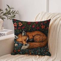 William Morris Art Fox Pillow Case Home Decor Throw For Sofa Bed Car Room Decor Gift Idea 12x12Inch