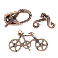 3PCS Classic IQ Metal Brain Teaser Puzzle Set High Difficult Brain Teaser Magic Toys Unlock Interlocking Games Juegos De Ingenio