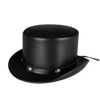 Gay Top Hat Steampunk Hat  PU Pork Pie Hat Steampunk Top Hat BowlerTop Hat Magician Top Hat Magician Hat juoda