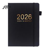 Efficient Goal Tracking Journal 2026 Planner A5 Hardcover Daily Organizer with 12-Month Calendar 365-Day Layout And Elastic Closure Productive Agenda juoda