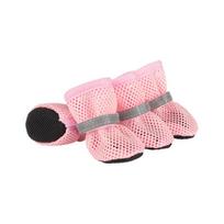 Breathable Cat & Small Pet Outdoor Shoes: Anti-scratch, Anti-fall Paw Covers & Socks, Keep Paws Clean M, Paw Width 4 CM (5-8 lbs) pink