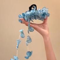 Bohemia Barrettes Hydrangea Flower Tassel Hair Clip Chinese Style Flower Tassel Hair Clip style 1