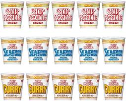 Nissin Foods Cup Noodle Mini Assortment Set (3 varieties, 15 servings)