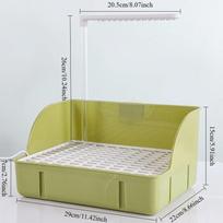 Bird Bathing Basin Rain Basin Automatic Circulating Water for Budgerigars Peony Cockatiels and Sun Conures (Green,15.5*22*29cm) žalia