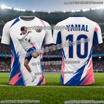 2026 Stylish Lamine Yamal Fan Kids Jersey Quick Dry Breathable Short Sleeve Football T Shirt For Soccer Training Daily Wear S