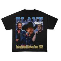 Blake Shelton Signature Unisex T-Shirt, Friends and Heroes Tour Unisex T-Shirt XXL