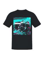 Vintage Camera Glitch Art Unisex T-Shirt XXXL
