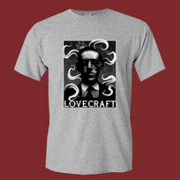 H P Lovecraft Horror Poster Mens Grey Size S-5XL S
