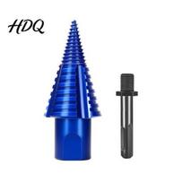Wood Splitting Tool Splitter Drill Bit 110mm Heavy Duty Log with Thread Design Firewood Drilling High Carbon Steel Construction Multiple Shaft 110MM round handle connecting rod