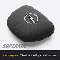 Q12-Car Headrest Lumbar Rest CushionOpel Astra Corsa Grandland Insignia Mokka Vectra GTC Tigra Vivaro Zafira Combo Vivaro GTC Delica juoda