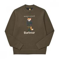 Barbour Mol0559 Mol Gn84 Barber X MaiSon KitSune Beauport foX Men S SweatShirt MOL0559 MOL GN84 (S)