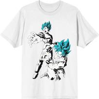 Dragon Ball Super Goku and Vegeta Power Up T-Shirt S balta