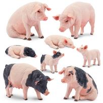 TOYMANY Ūkinio gyvūno figūrėlė Kiaulės tėvas ir vaikas Realistiškas gyvūnas Populiarus gyvūnas Gimtadienis Naujas Amžius 6+ 8 dalių rinkinys, Modeliai, Figūrėlės, Modeliai, Žaislai,