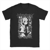 Men's Frieren The Slayer Death Metal T Shirts Pure Cotton Clothing Funny Short Sleeve Round Neck Tees Party T-Shirts S juoda