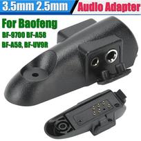 For Walkie Talkie Audio Adapter for Baofeng BF 9700 BF A58 UV9R UV 9RPlus with M Type 2 Pin Jack and Dual 35 mm 25 mm Ports China Mainland