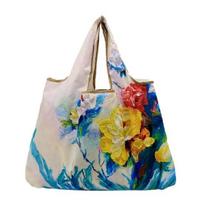 Yousheng Shopping Bag Foldable Large Capacity Tote Durable Oxford Reusable Grocery Bag Strong Load-Bearing Shoulder Storage Bag K blue