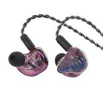 LINSOUL Kiwi Ears Forteza Hybrid HiFi Deep Noise Stereo Comfortable Ergonomic No Waterproof 2DD+1BA Earphones, 3.5mm Jack, Wired, In-Ear, Bass, violetinė