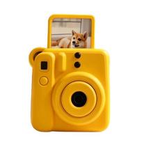 Yousheng Mini Camera Shaped Photo Holder Charm 3D Printed Mini Picture Frame Keychain for Backpacks Purses Bags Wallets geltona