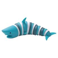 Ocean Shark Squeeze Fidget Toy Articulated Stim Toys Anti-stress Flexible Cartoon Shark Slug Fidget Sensory Toy Children Funny Decompression Toy žalia