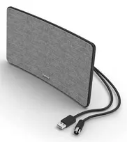 Vidinė televizijos antena Hama Fabric Design juoda pilka USB 2 m