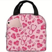 Reusable Nurse Insulated Lunch Tote Bag Medica Themed Design High Quality Lunch Bag for Kids