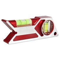 2024 New Muti-Die Casting Standard Bubble Level Measuring Instruments Mini Aluminum Alloy Pocket Spirit Level Measuring Level (Black,Level ruler) juoda
