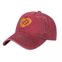 Bitcoin-Love Cool Baseball Cap Unisex Cowboy Hats Women Visor Caps One Size