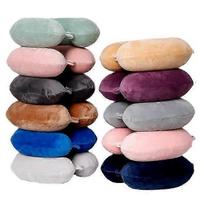 2025 Soft Comfortable Travel Pillow Plain Spandex U-shape Pillow Memory Foam Creative 30*30cm juoda