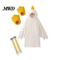 Comfortable Adult Onesie 1 Set Goose Blanket Hoodie, Unisex Cartoon Pajamas Set, Oversized Soft Warm Outdoor Activity Hoodie Bodysuit with Yellow Beak XL balta
