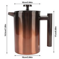 Double Layer 304 Stainless Steel French Press Tea Maker Tea Press Pot  For Hot Coffee Loose Tea