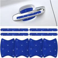 8PCS Set Vehicle Door Protector Scratch Resistant Auto Handle Sticker  For Vehicle Interior mėlyna