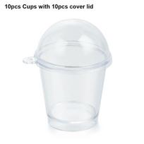 Tools Baking Popcorn Plastic Miniature Frappuccino Cup Cake Decorating Ice Cream Cups Cover Lid