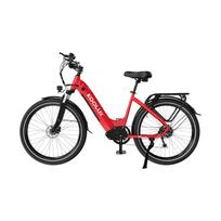 KOOLUX X2 Miesto elektrinis dviratis 48V13.5Ah Baterija 500W Variklis E-dviratis 26 colių pripučiamos padangos Suaugusiųjų miesto elektrinis dviratis raudona