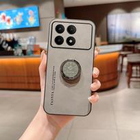 For Poco X6 Pro 5G Case Car Magnetic Ring Holder Phone Case For Pocox6pro Poko Little X6pro X 6 Pro 6X Leather Soft Back Cover For Poco X6 Pro 5G
