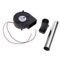BBQ Fan Air Blower, 12V 6500RPM 2 Wires Connection for Barbecue Picnic Camping Fire Charcoal Starter Cooking Blower 9733 1