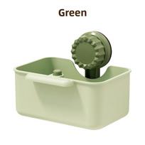 Suction Cup Wall-mounted Multifunctional Sink Drain Rack for Non-punching Kitchen žalia