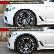 Universalus juodas anglies pluošto sparnas, automobilio ratų antakiai, guminė apsauga, juostelės apsauga, rato arkos apdailos arkos ilgintuvas 3.8CM Black