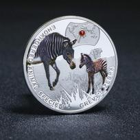 African animal coins, diamonds, commemorative medals, chimpanzees, tigers, blue whales, pandas, collectible souvenirs
