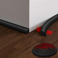 Peel and Stick Quarter Round Molding Self-adhesive Wall Corner Protection Water Blocking Strip Rubber Bendable Baseboard Trim juoda