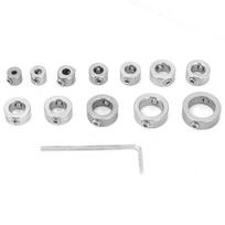 12pcs 3mm-16mm Drill Bit Depth Stop Collar Set 304 Stainless Steel with Storage Box Drill Stop Collar Set with Hex Wrenches