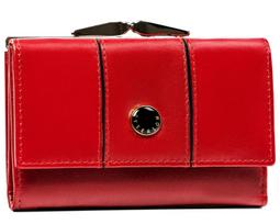 Small leather women's wallet with RFID system - Peterson