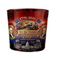 Amerikos 250-ojo jubiliejaus stiklinė „We The People“ viskio stiklinė, alkoholinių gėrimų, burbono, kokteilių stiklinė, patriotiška dovana Tėvo dienai ar veteranams A